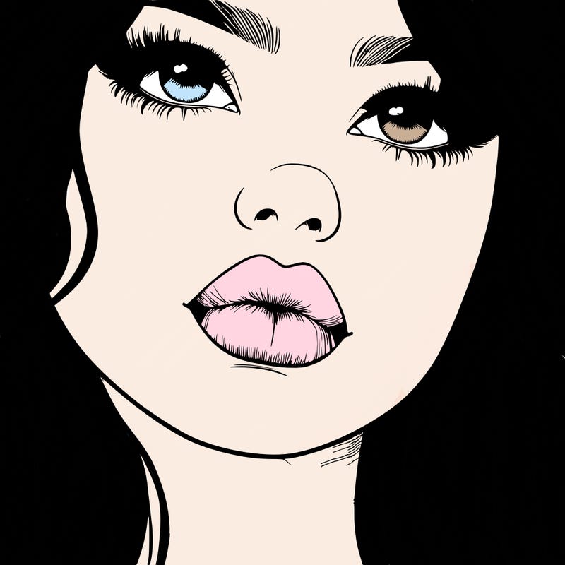 really realistic girl with lips