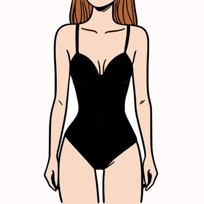 skinny girl in a bikini