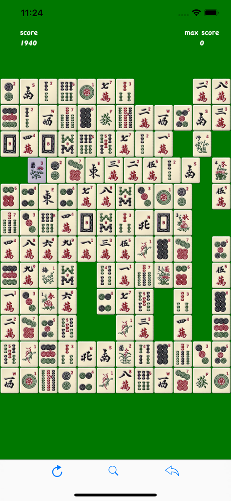 Push Mahjong: solitaire puzzle - Push Mahjong solitaire puzzle game screen with traditional Chinese tiles
