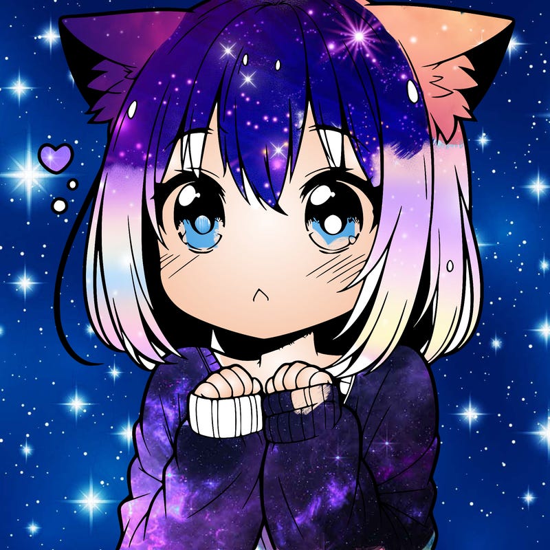shy anime catgirl