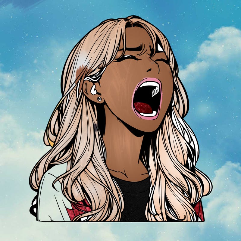 screaming realistic, girl