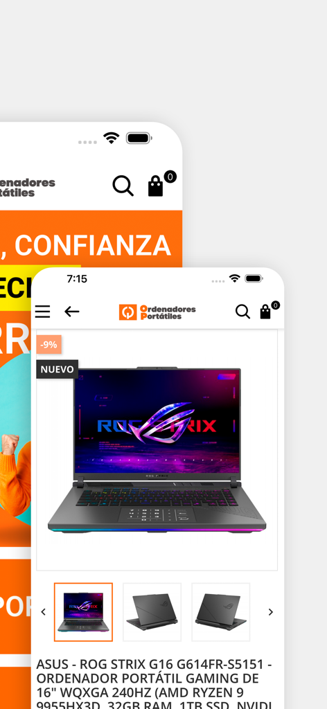 Ordenadores Portátiles - Listagem de portátil gaming ASUS na loja de apps móveis Ordenadores Portatiles