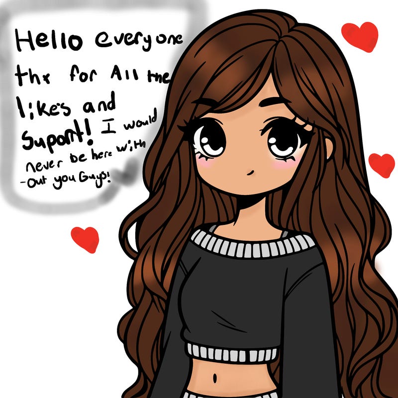 girl with long hair and a crop top with a sweater