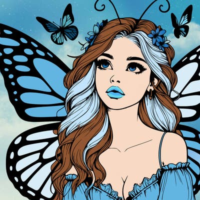 butterfly fairy realistic girl
