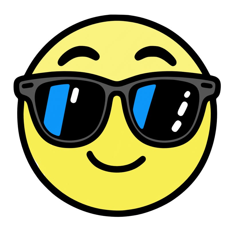 emoji with sunglasses