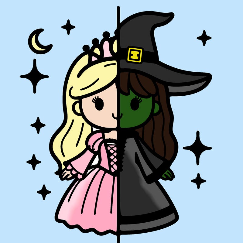 split princess and witch