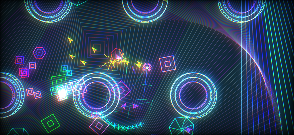 PewPew Live - PewPew Live gameplay featuring neon vector graphics and frantic arcade action