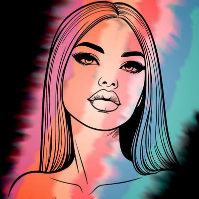 realistic woman with full lips