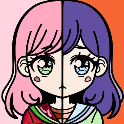 a split of a girl