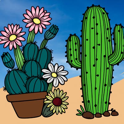 cactus with flowers