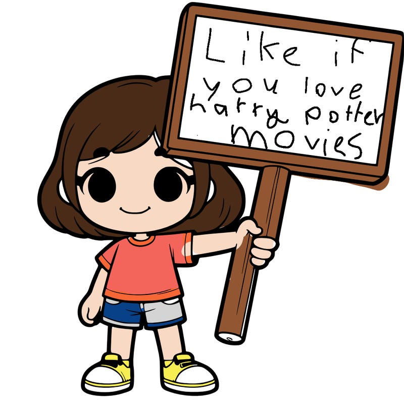 girl holding a big sign