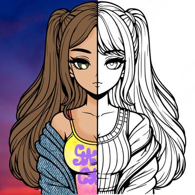 realistic girl split