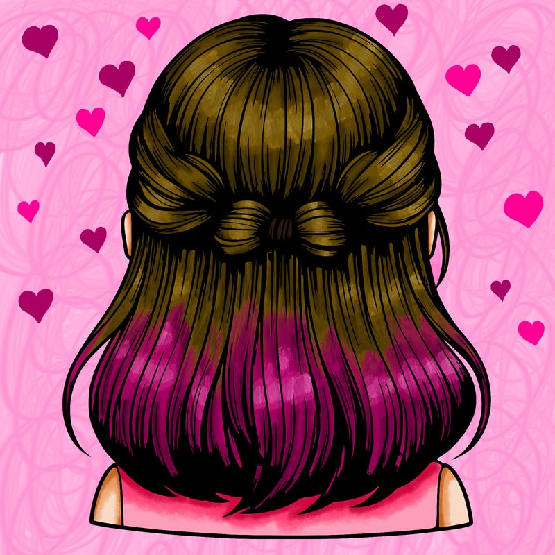 realistic girl  hairstyle