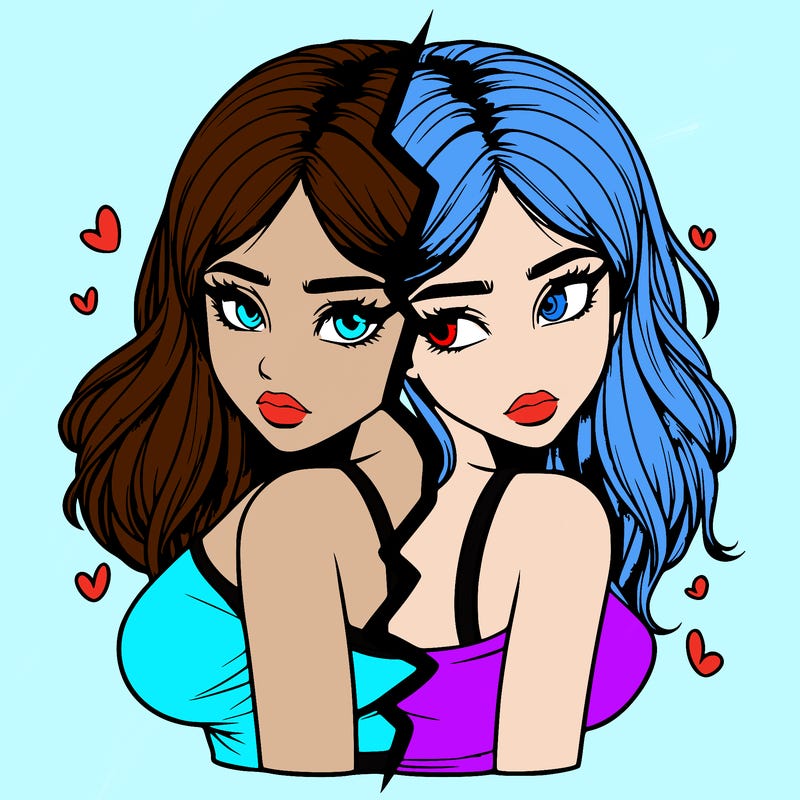 realistic girl split