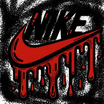 dripping nike logo