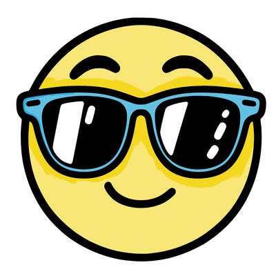 emoji with sunglasses