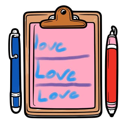 blank clip board with pen