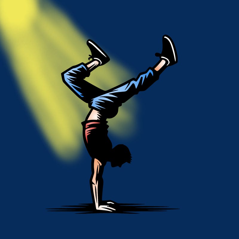 handstand silhouette