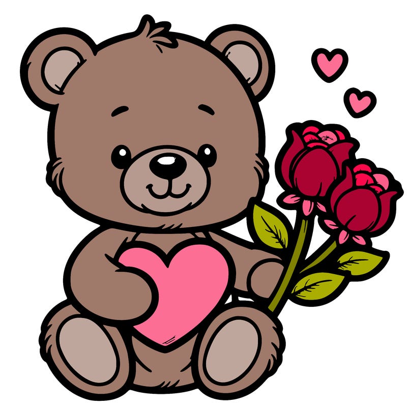 teddy bear a holding heart