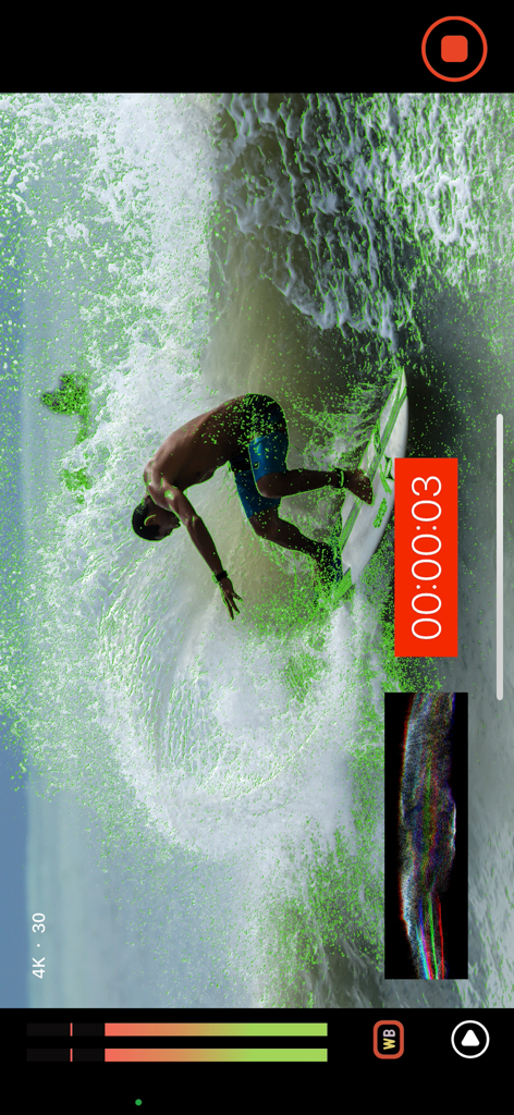 DSLR Camera - Manual Camera - Professional manual video recording interface with focus peaking and 4K settings