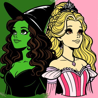 'elphaba and glinda (realistic)