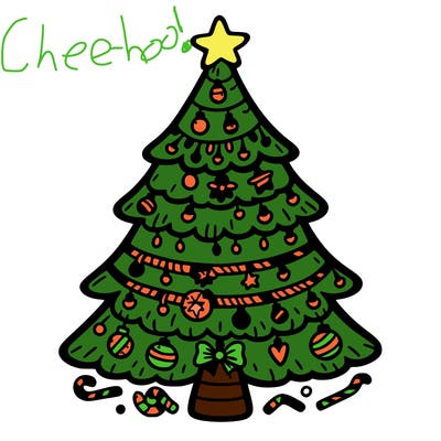 christmas tree with lots of details