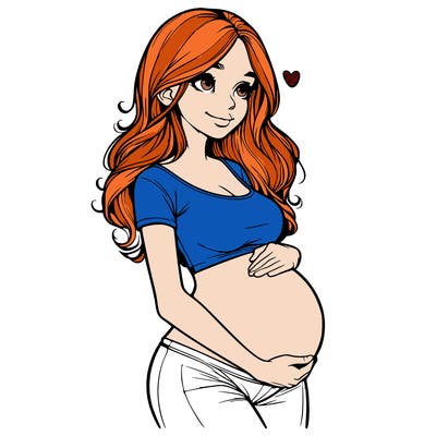realistic pregnant girl