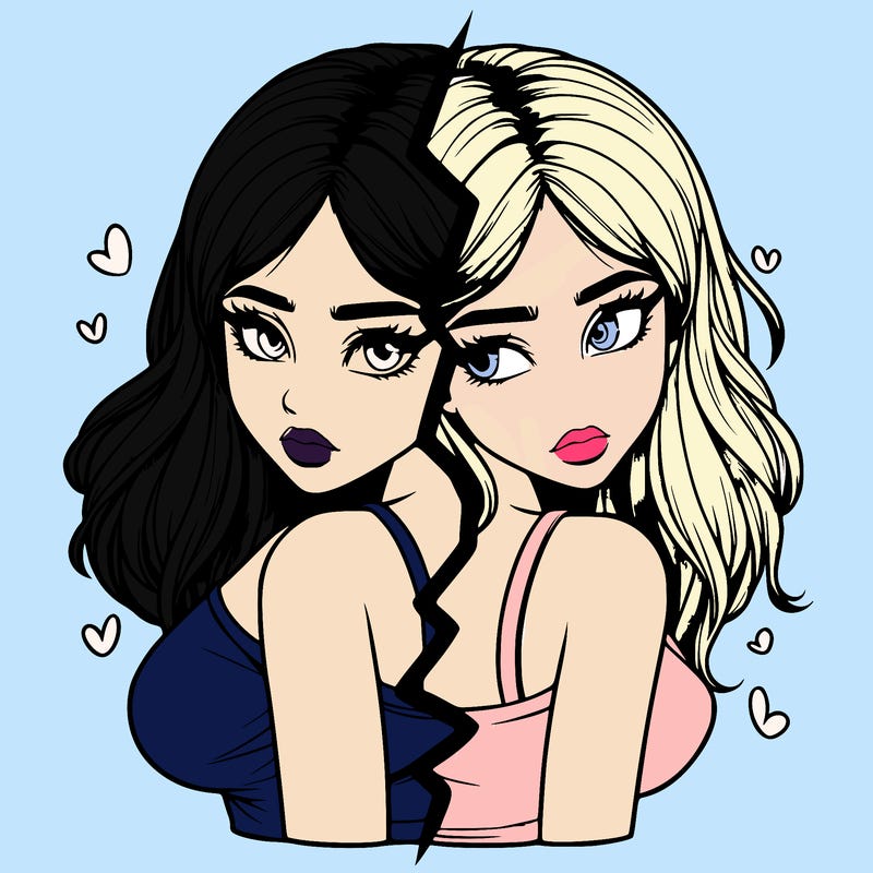 realistic girl split