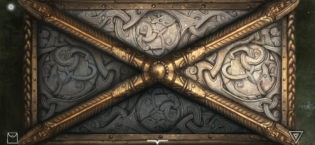 The Frostrune - Hand-painted intricate Norse carvings on a decorative puzzle plate
