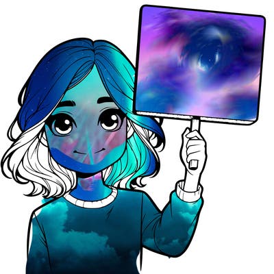 realistic girl holding up a sign