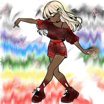 realistic girl danceing