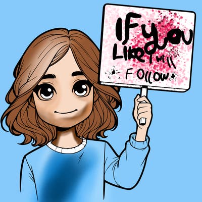 realistic girl holding up a sign