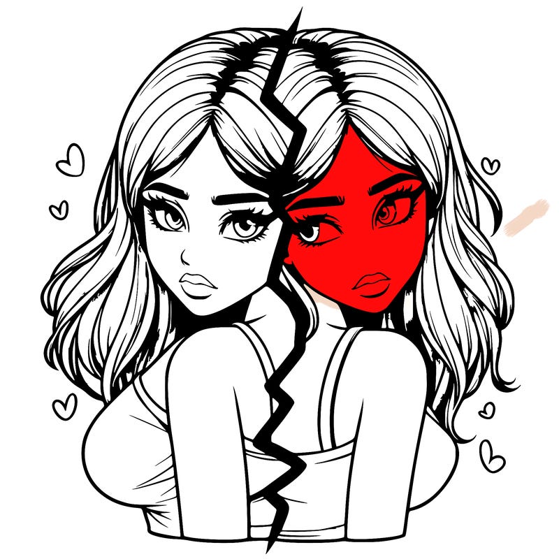 realistic girl split