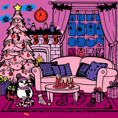 christmas living room