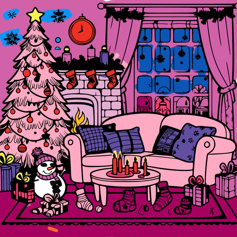 christmas living room