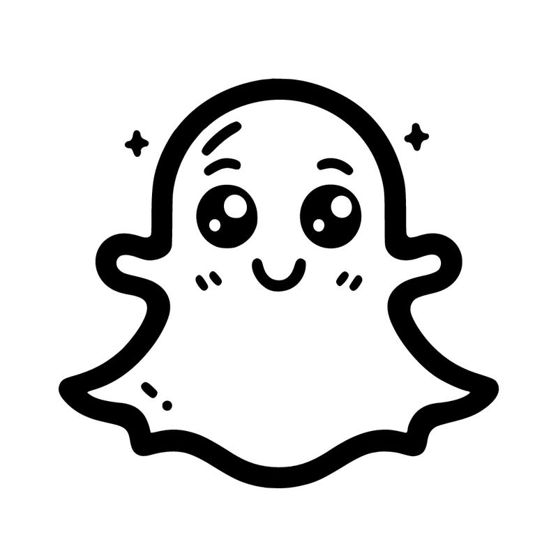 snapchat logo without a face