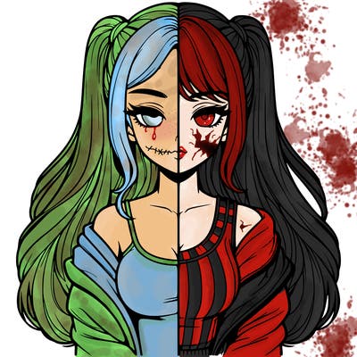 realistic girl split