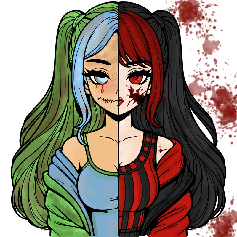 realistic girl split