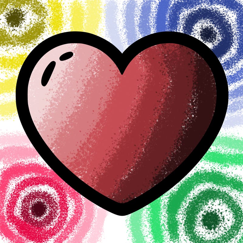 a blank heart
