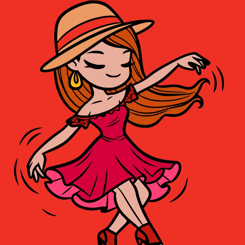 a girl who dances the salsa