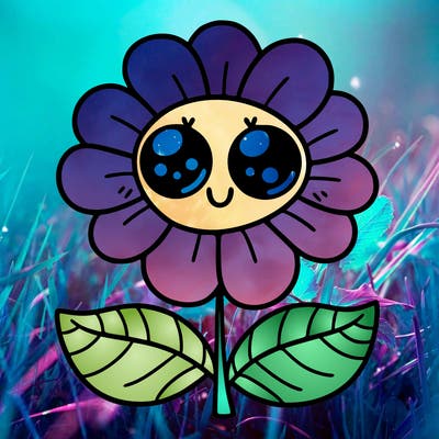 flower with eyes