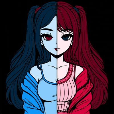 realistic girl split