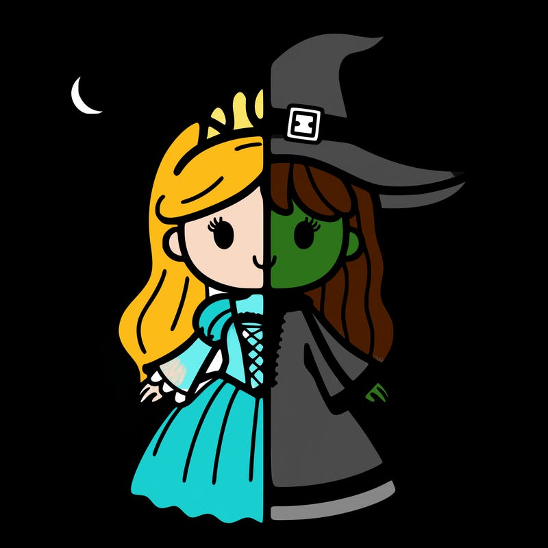 split princess and witch