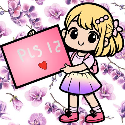 girl holding a big sign