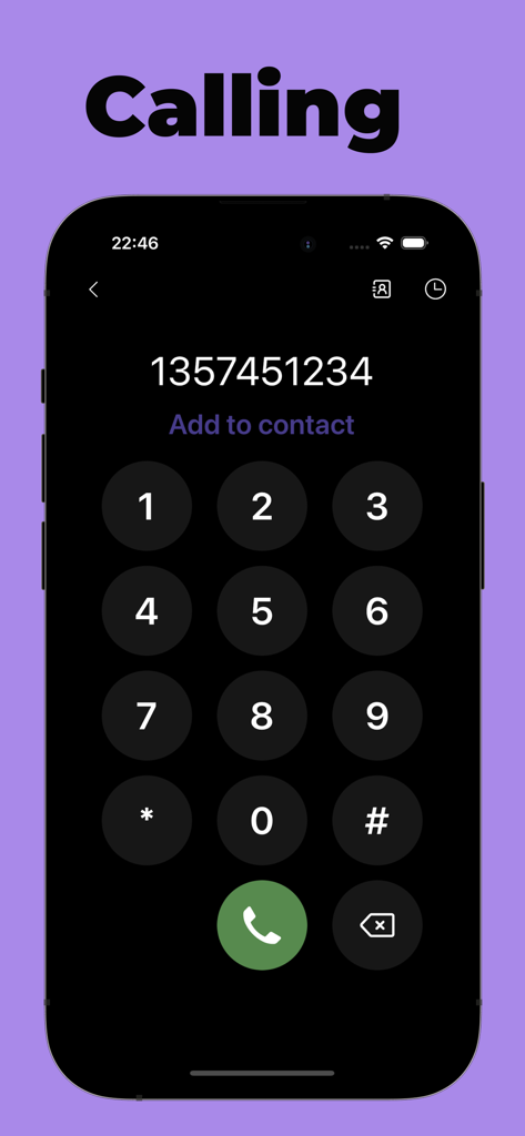 Text App: Phone Call App - Interfaz de marcador de llamadas telefónicas de Text App con teclado numérico