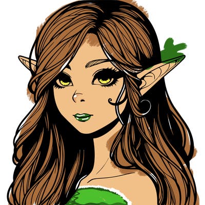 elf girl realistic dark fantasy