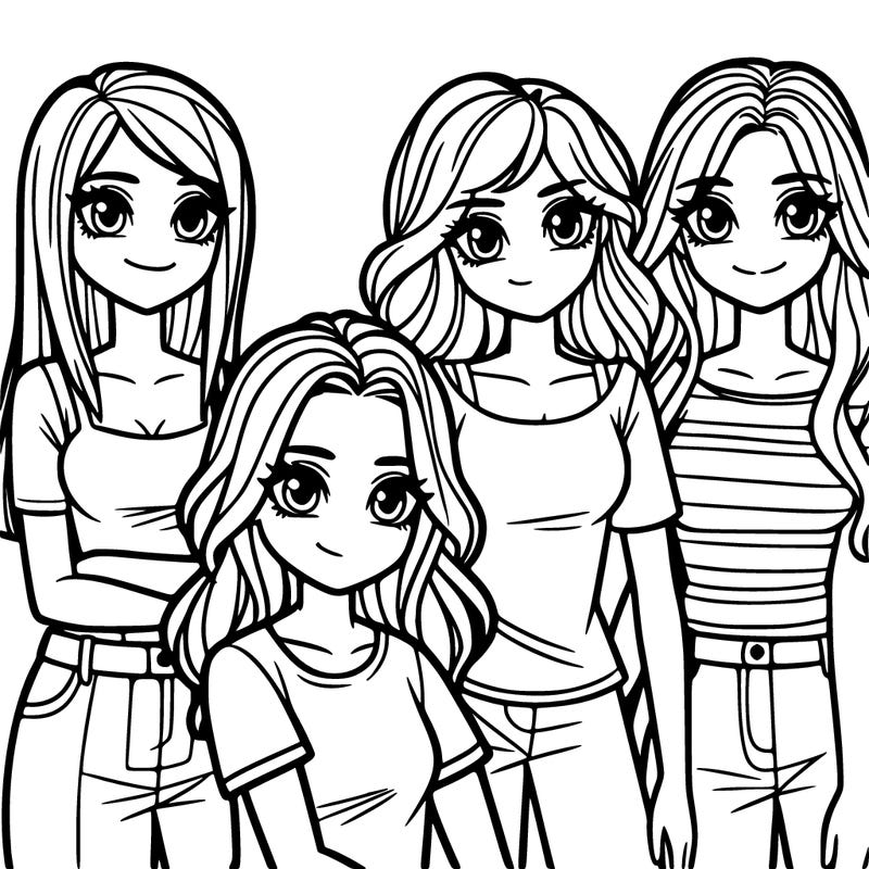 picture of 4 teenage girls.