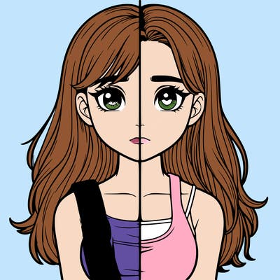 realistic girl split