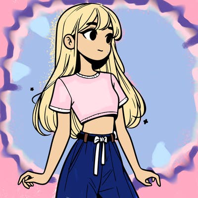 girl in a cute crop top