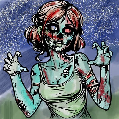 realistic zombie girl